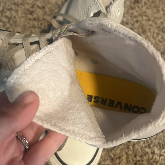 Converse Leather Fleece Lined High Tops - Picture 6 of 6